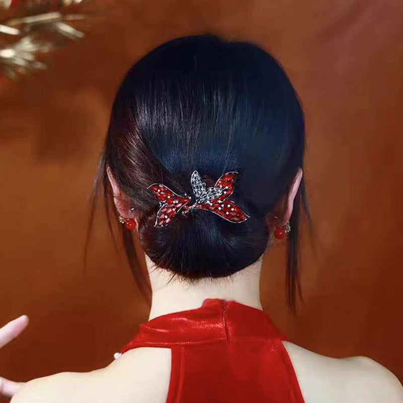 【Schimbare rapidă a coafurii】🌺Hairpin cu floare de strasuri