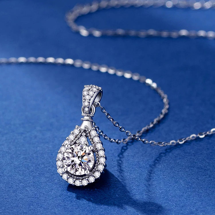 【🌹Cel mai bun cadou pentru fata ta preferată】💎Moissanite picătură colier