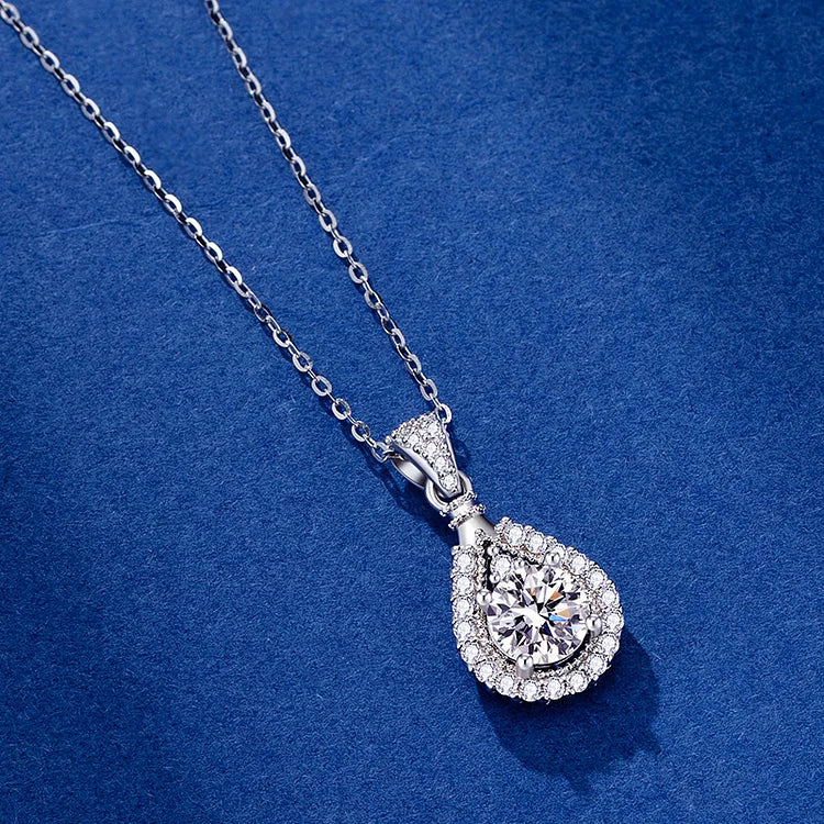 【🌹Cel mai bun cadou pentru fata ta preferată】💎Moissanite picătură colier