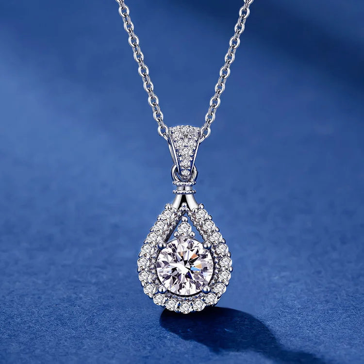 【🌹Cel mai bun cadou pentru fata ta preferată】💎Moissanite picătură colier