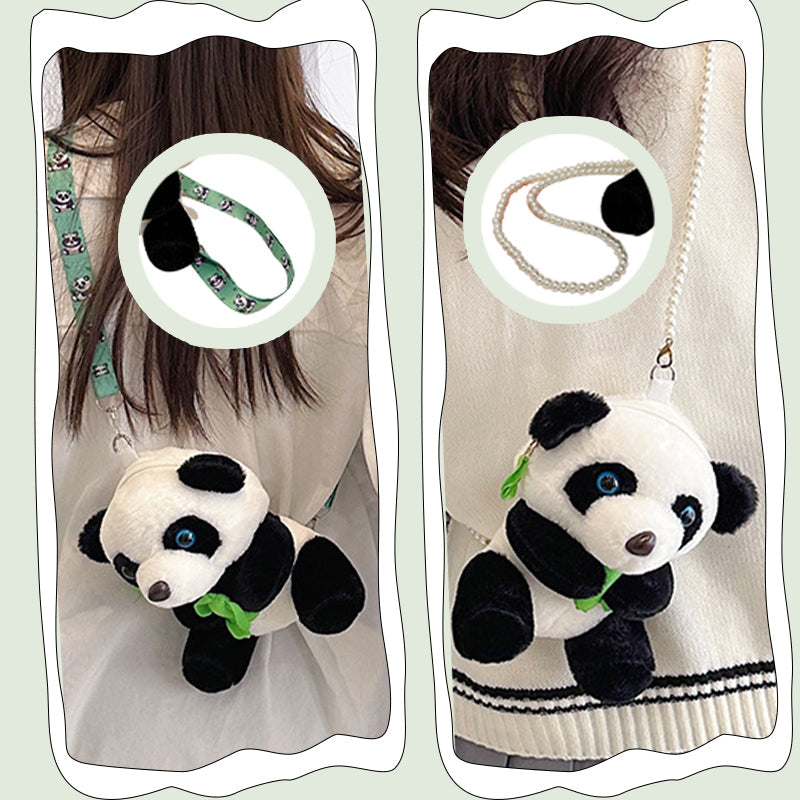 💖Produse noi 40% off🐼Dulce drăguț drăguț desene animate Panda Doll Bag